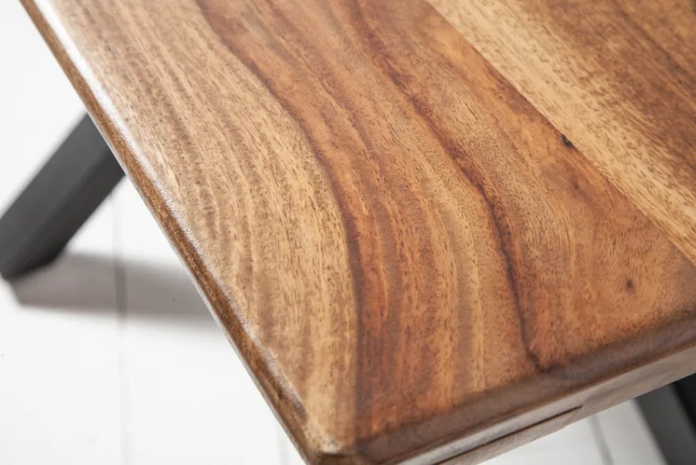 Riess-Ambiente Mehr...|Massivholzesstische > Massivholz Esstisch GALAXIE 200cm braun Sheesham stone finish Industrial Design