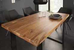 Riess-Ambiente Esstische|Mehr... > Massivholz Esstisch IRON CRAFT 140cm braun schwarz Sheesham stone finish Industrial