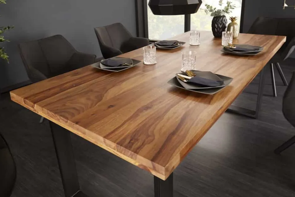Riess-Ambiente Esstische|Mehr... > Massivholz Esstisch IRON CRAFT 200cm braun schwarz Sheesham stone finish Industrial