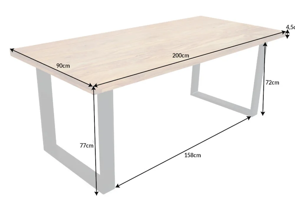 Riess-Ambiente Esstische|Mehr... > Massivholz Esstisch IRON CRAFT 200cm braun schwarz Sheesham stone finish Industrial
