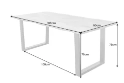 Riess-Ambiente Esstische|Mehr... > Massivholz Esstisch LIVING EDGE 160cm natur Wildeiche geölt Baumkante Metallgestell