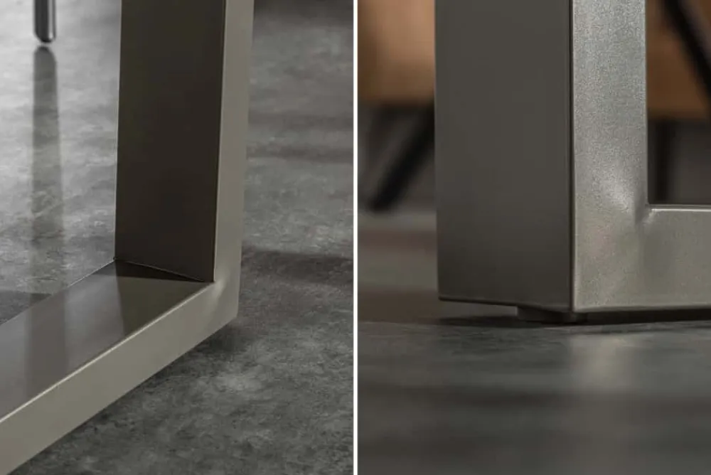 Riess-Ambiente Esstische|Mehr... > Massivholz Esstisch LIVING EDGE 200cm natur Wildeiche geölt Baumkante Metallbeine