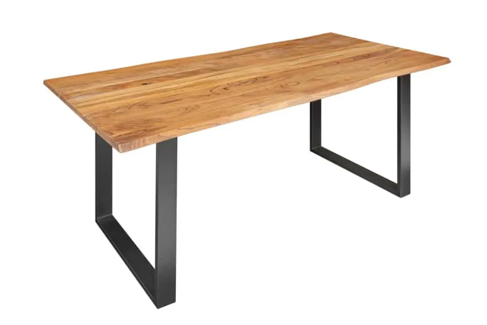Riess-Ambiente Esstische|Mehr... > Massivholz Esstisch MAMMUT 180cm Wild-Akazie Baumkante Industrial Design 2,6cm Tischplatte
