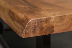 Riess-Ambiente Esstische|Mehr... > Massivholz Esstisch MAMMUT NATURE 200cm Akazie Baumkante 6cm Tischplatte Edelstahlbeine