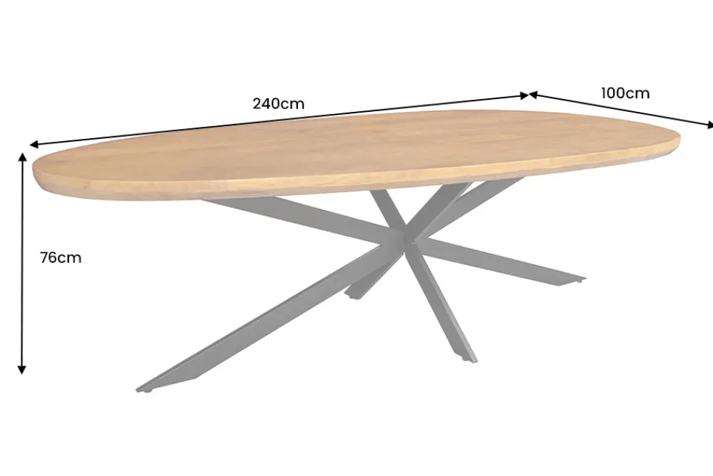 Riess-Ambiente Mehr...|Massivholzesstische > Massivholz Esstisch ORGANIC ARTWORK 240cm braun honey finish Akazie oval
