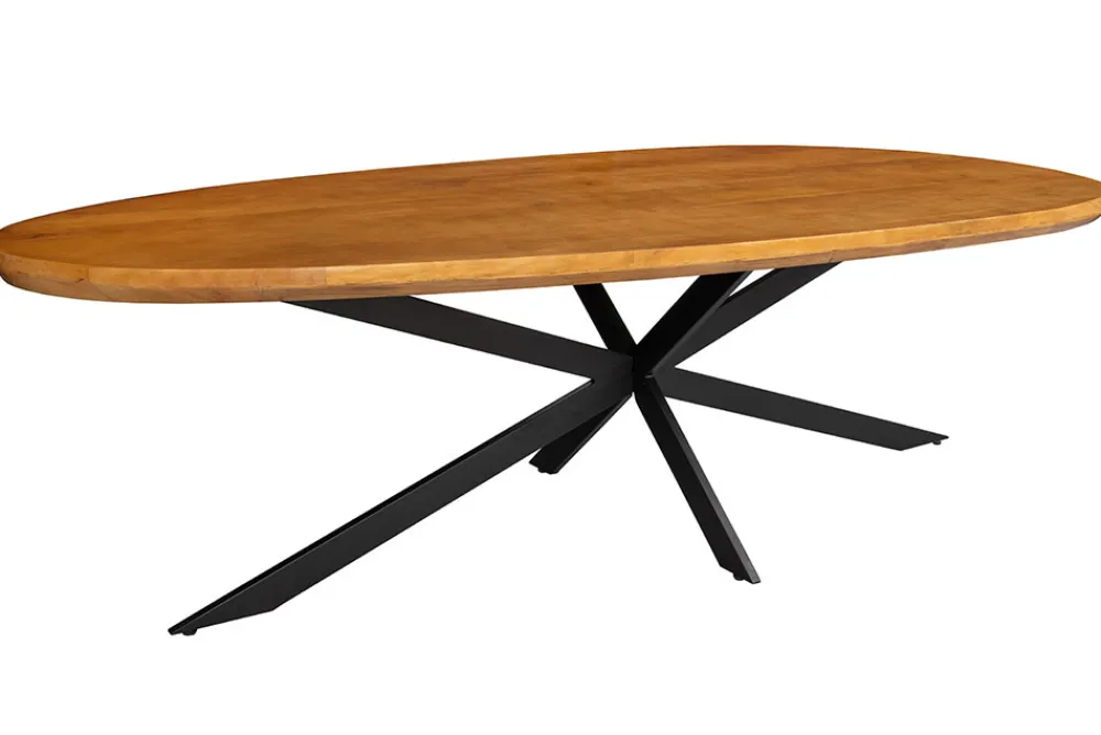 Riess-Ambiente Mehr...|Massivholzesstische > Massivholz Esstisch ORGANIC ARTWORK 240cm braun honey finish Akazie oval