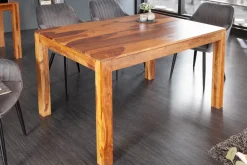 Riess-Ambiente Mehr...|Massivholzesstische > Massivholz Esstisch PURE 135cm braun Sheeshamholz stone finish einzigartige Maserung