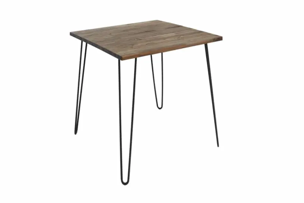 Riess-Ambiente Esstische|Industrial Loft > Massivholz Esstisch SCORPION 70cm vintage braun Akazie schwarze Metallbeine Hairpin Legs