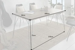 Riess-Ambiente Esstische|Industrial Loft > Massivholz Esstisch SCORPION 180cm braun Akazie schwarze Metallbeine Hairpin Legs Retro