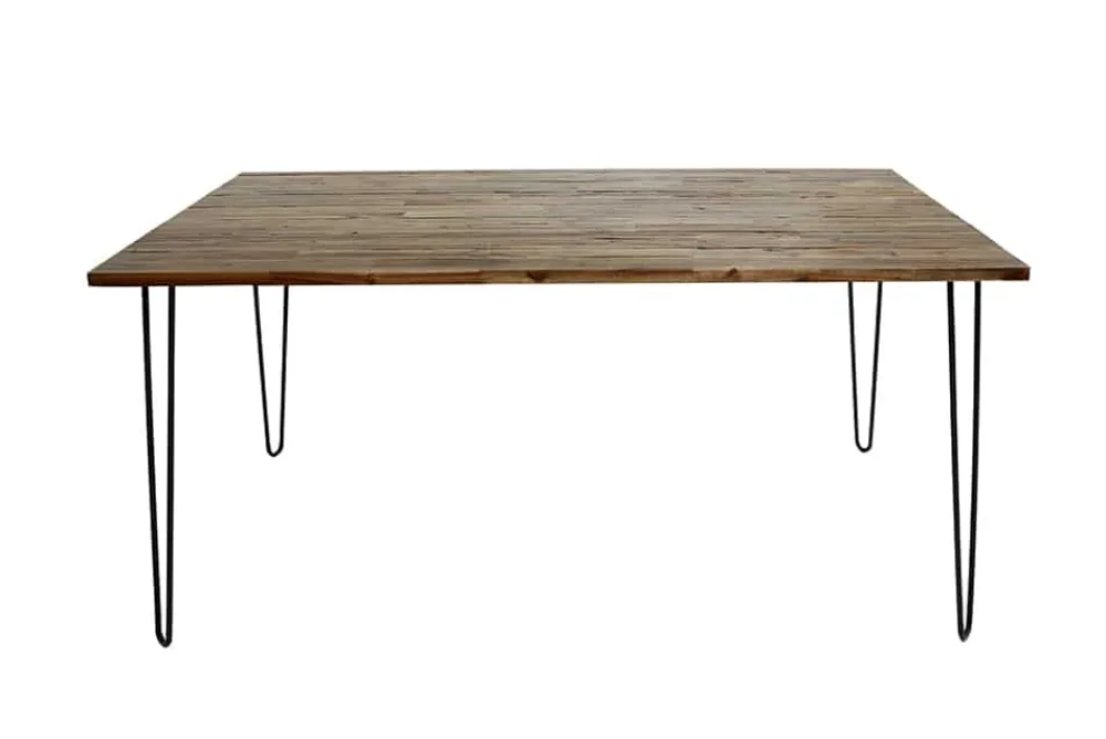 Riess-Ambiente Esstische|Industrial Loft > Massivholz Esstisch SCORPION 180cm braun Akazie schwarze Metallbeine Hairpin Legs Retro