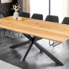 Riess-Ambiente Esstische|Mehr... > Massivholz Esstisch WILD OAK 200cm natur Wildeiche Schweizer Kante Sterngestell