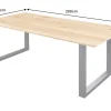 Riess-Ambiente Esstische|Mehr... > Massivholz Esstisch WILD OAK 200cm natur Wildeiche Schweizer Kante Metall U-Gestell