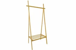 Riess-Ambiente Garderoben > Massivholz Garderobe ZEN-BO 160cm natur Bambus Kleiderstange mit Ablage