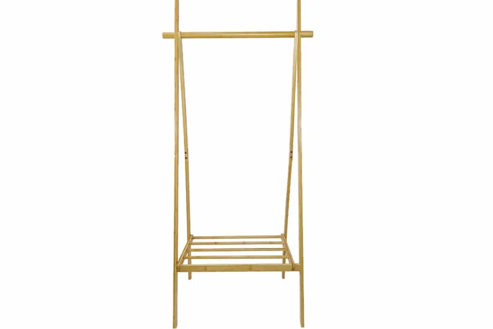 Riess-Ambiente Garderoben > Massivholz Garderobe ZEN-BO 160cm natur Bambus Kleiderstange mit Ablage