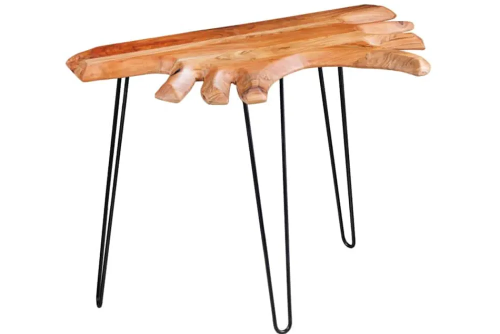 Riess-Ambiente Konsolentische|Mehr... > Massivholz Konsolentisch WILD 105cm Akazie natur Hairpin Legs Baumkante