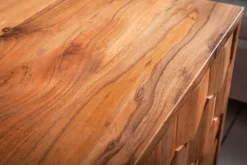 Riess-Ambiente Mehr...|Massivholztische > Massivholz Nachttisch MYSTIC LIVING 60cm Akazie natur 3D-Design mit Stauraum