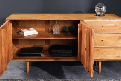 Riess-Ambiente Mehr...|Retro Möbel > Massivholz Sideboard ALPINE 145cm Akazie honey finish Kommode mit Schubladen Retro Design