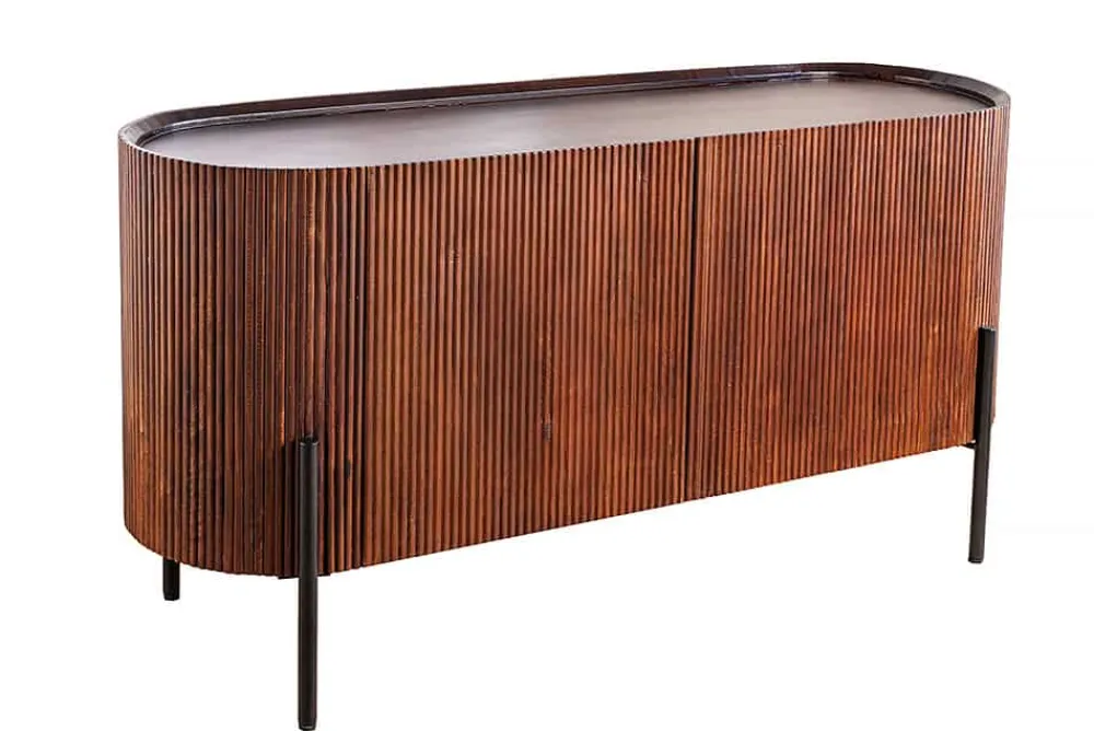 Riess-Ambiente Mehr...|Massivholzschränke > Massivholz Sideboard GATSBY 150cm dunkelbraun Mango Retro Design