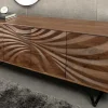 Riess-Ambiente Mehr...|Massivholzschränke > Massivholz Sideboard HURRICANE 175cm braun Akazie 3D-Design