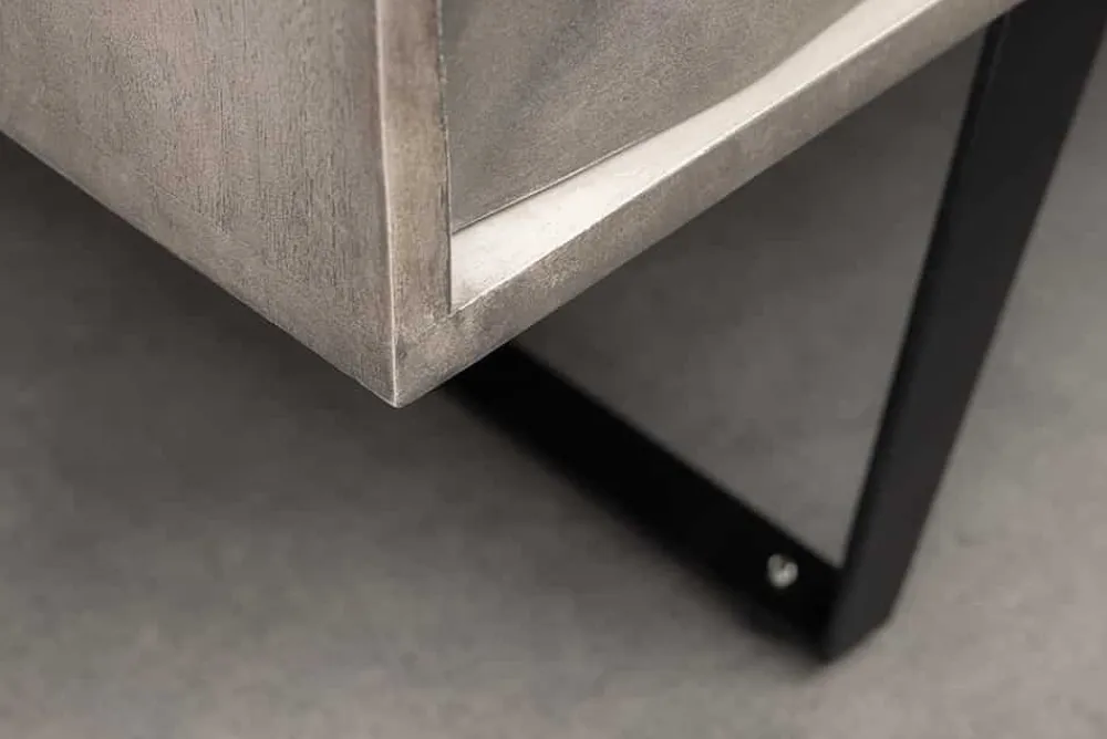 Riess-Ambiente Mehr...|Massivholzschränke > Massivholz Sideboard HURRICANE 175cm grau Akazie 3D-Design