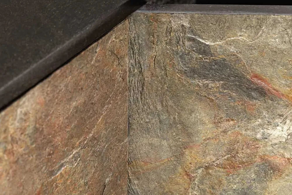 Riess-Ambiente Mehr...|Massivholzschränke > Massivholz Sideboard MOUNTAIN SOUL 175cm grau grün Naturstein Akazie schwarz
