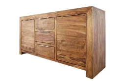 Riess-Ambiente Mehr...|Sideboards & Kommoden > Massivholz Sideboard PURE 135cm braun Sheesham stone finish Kommode mit Schubladen