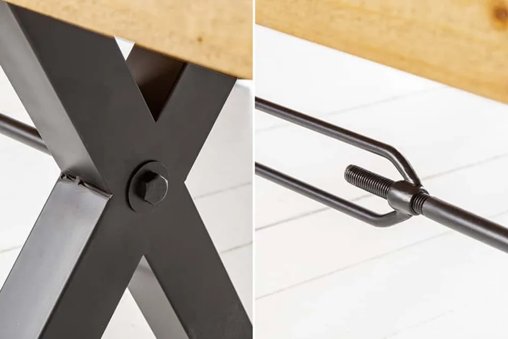 Riess-Ambiente Mehr...|Industrial Loft > Massivholz Sitzbank THOR 200cm vintage braun Pinie recycelt Industrial Design