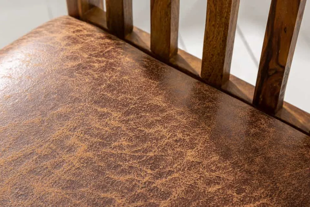 Riess-Ambiente Mehr...|Mehr... > Massivholz Stuhl MAKASSAR braun Sheesham stone finish Esszimmerstuhl gepolstert