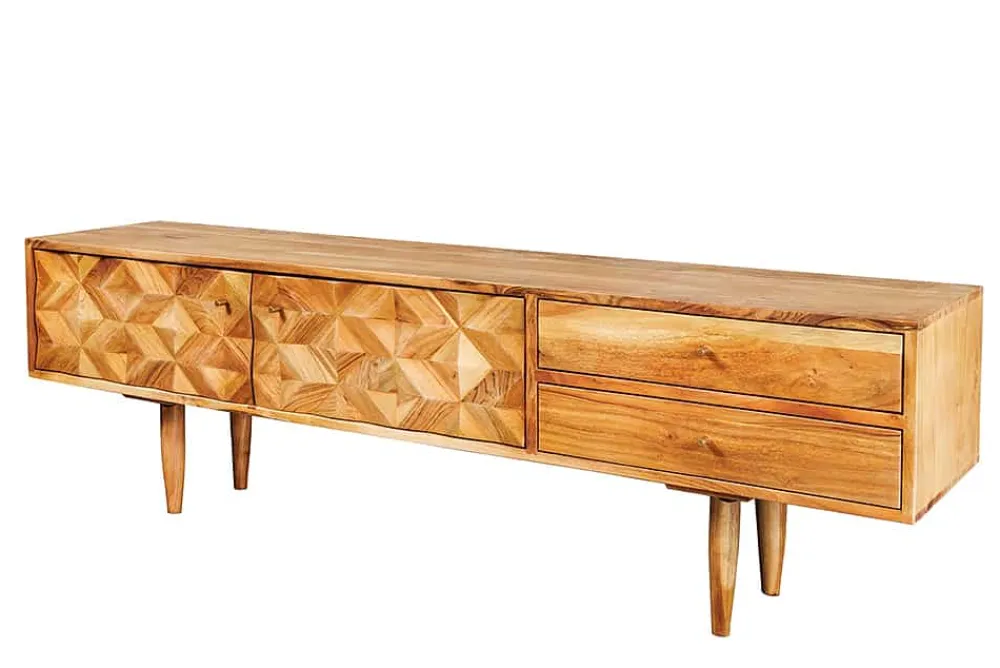 Riess-Ambiente Mehr...|Retro Möbel > Massivholz TV-Lowboard ALPINE 145cm natur Akazie Retro Design honey finish