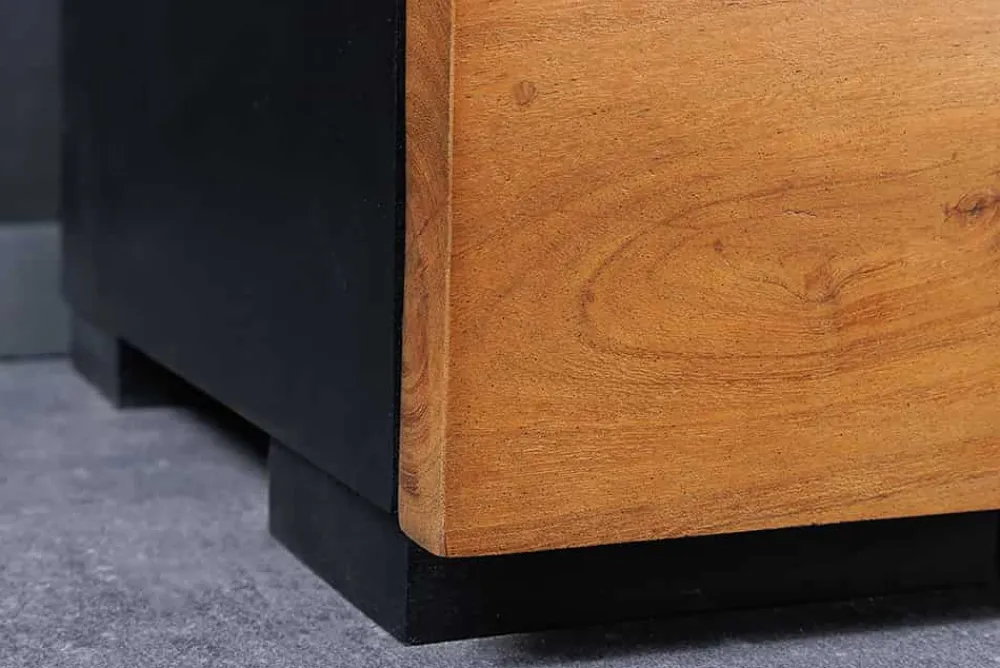 Riess-Ambiente Mehr...|Massivholzschränke > Massivholz TV-Lowboard GRAND ACACIA 180cm braun Akazie mit LED-Beleuchtung Baumkante