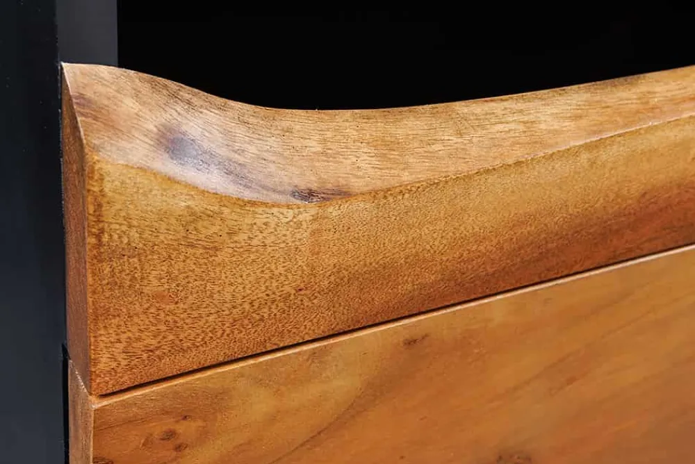 Riess-Ambiente Mehr...|Massivholzschränke > Massivholz TV-Lowboard GRAND ACACIA 180cm braun Akazie mit LED-Beleuchtung Baumkante