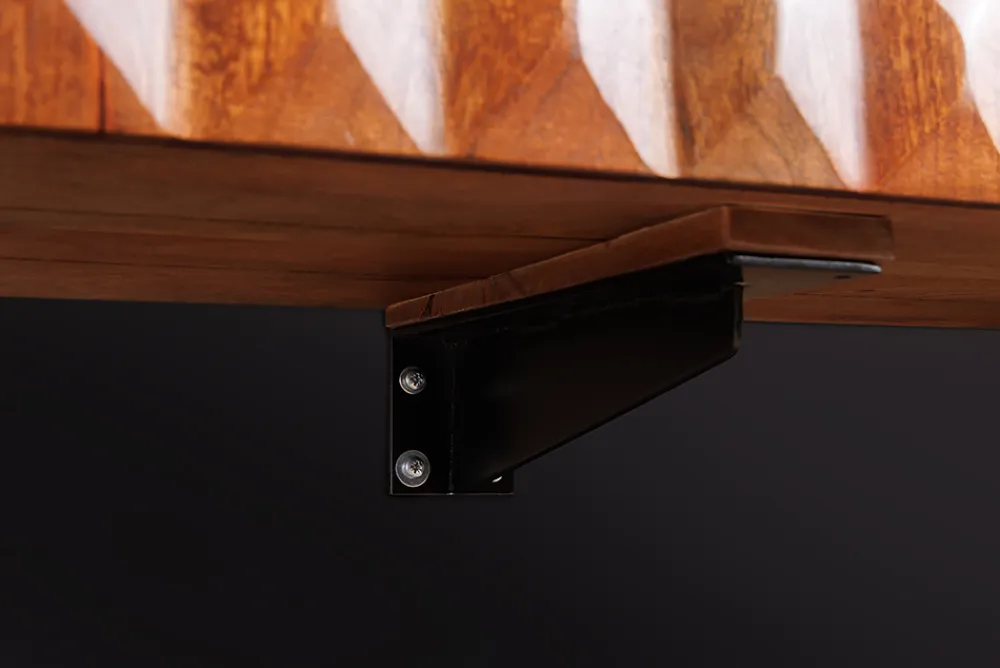Riess-Ambiente Mehr...|Massivholzschränke > Massivholz TV Lowboard VULCANO 160cm hängend natur Mango Wohnzimmer