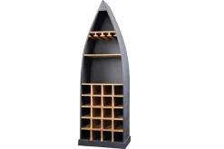 Riess-Ambiente Skandinavisch|Weinregale > Massivholz Weinregal SEVEN SEAS 180cm anthrazit natur Mango Flaschenregal
