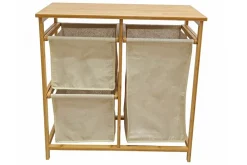 Riess-Ambiente Mehr...|Mehr... > Massivholz Wäschekorb LAGOON SPA 70cm natur beige Bambus drei Wäschebeutel waschbar