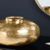 Riess-Ambiente Dekoration|Goldene Möbel > Moderne Deko Vase ABSTRACT ORIENT 35cm gold rund Metall Hammerschlag-Design