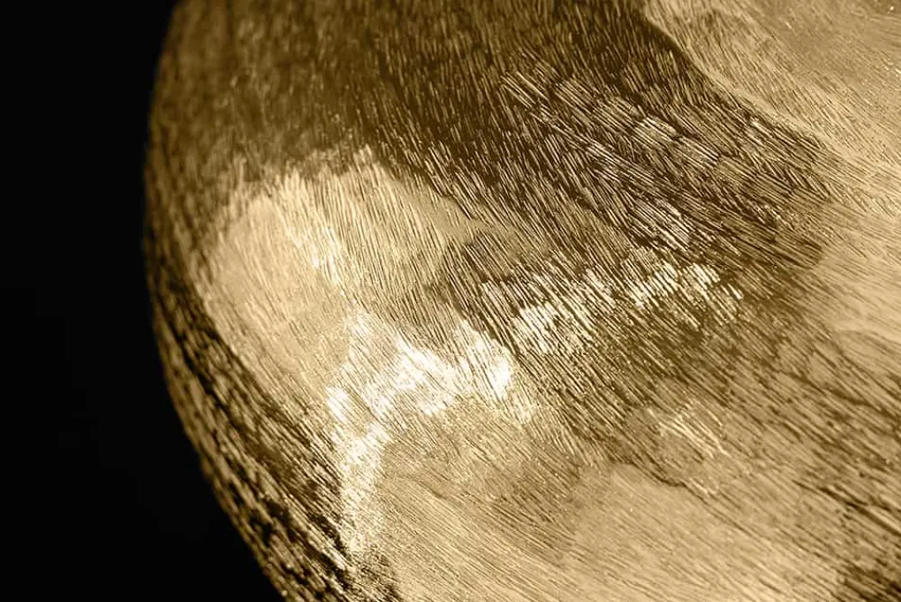 Riess-Ambiente Dekoration|Goldene Möbel > Moderne Deko Vase ABSTRACT ORIENT 35cm gold rund Metall Hammerschlag-Design