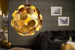 Riess-Ambiente Goldene Möbel|Hängelampen > Moderne Design Hängeleuchte INFINITY HOME 65cm gold Pendelleuchte
