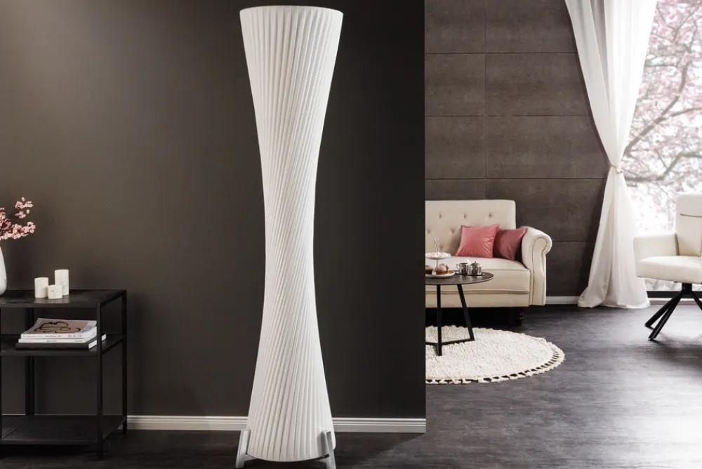 Riess-Ambiente Stehleuchten > Moderne Design Stehlampe PARIS X 180cm weiß Stehleuchte