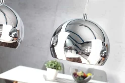 Riess-Ambiente Hängelampen|Retro Möbel > Moderne 3er Hängeleuchte CHROMAGON Chrom Kugelleuchte