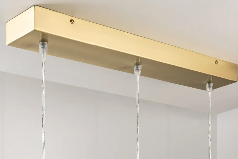 Riess-Ambiente Goldene Möbel|Hängelampen > Moderne 3er Hängeleuchte GOLDEN BALL gold Hängelampe höhenverstellbar
