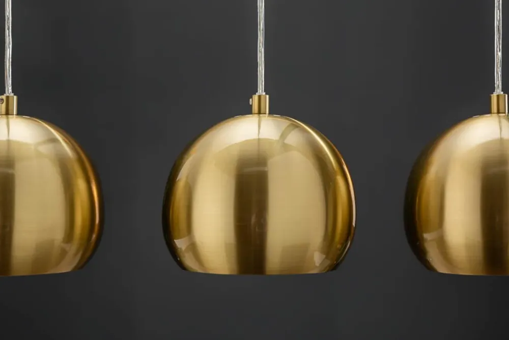 Riess-Ambiente Goldene Möbel|Hängelampen > Moderne 3er Hängeleuchte GOLDEN BALL gold Hängelampe höhenverstellbar
