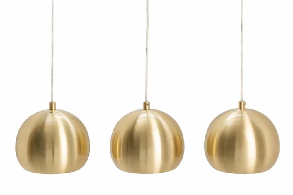 Riess-Ambiente Goldene Möbel|Hängelampen > Moderne 3er Hängeleuchte GOLDEN BALL gold Hängelampe höhenverstellbar