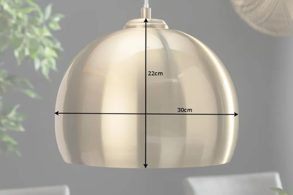 Riess-Ambiente Goldene Möbel|Hängelampen > Moderne Hängeleuchte GOLDEN BALL 30cm gold Hängelampe höhenverstellbar