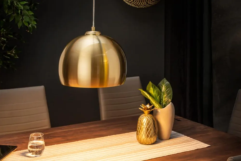 Riess-Ambiente Goldene Möbel|Hängelampen > Moderne Hängeleuchte GOLDEN BALL 30cm gold Hängelampe höhenverstellbar