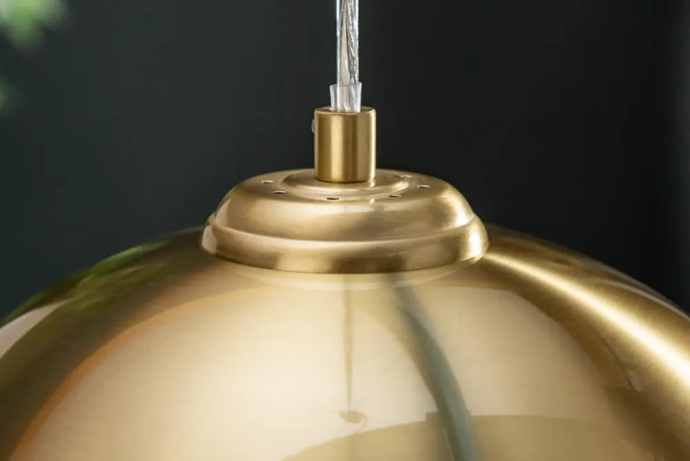Riess-Ambiente Goldene Möbel|Hängelampen > Moderne Hängeleuchte GOLDEN BALL 30cm gold Hängelampe höhenverstellbar