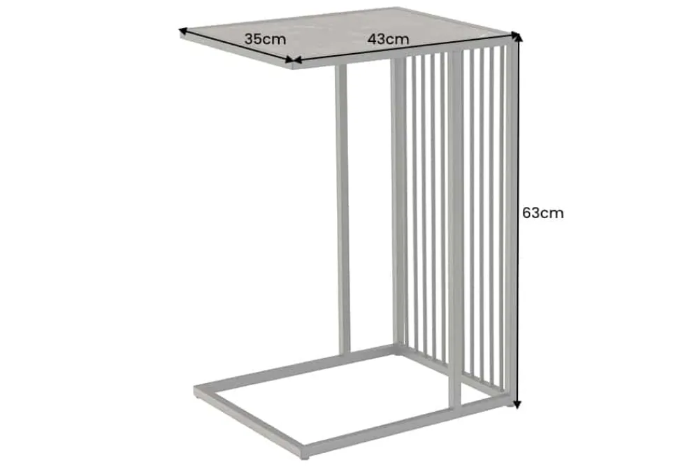 Riess-Ambiente Beistelltische|Skandinavisch > Moderner Beistelltisch ARCHITECTURE 65cm graphit Metall Laptoptisch