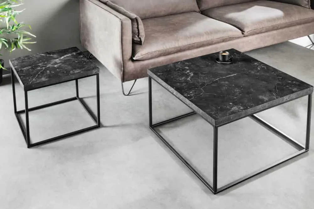 Riess-Ambiente Beistelltische > Moderner Beistelltisch ARCHITECTURE 45cm graphit Metallgestell