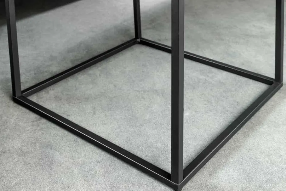 Riess-Ambiente Beistelltische > Moderner Beistelltisch ARCHITECTURE 45cm weiß Marmor-Design Metallgestell