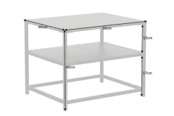 Riess-Ambiente Beistelltische|Industrial Loft > Moderner Beistelltisch DURA STEEL 50cm schwarz Metall mit Ablagefach