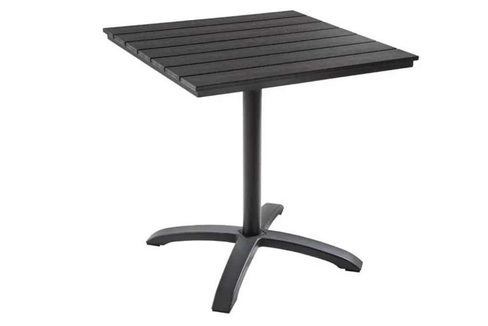 Riess-Ambiente Beistelltische|Skandinavisch > Moderner Bistrotisch DESIGNO 70cm schwarz Aluminium wetterfest Outdoor Gartentisch